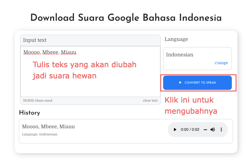 Cara Buat Suara Hewan Buatan